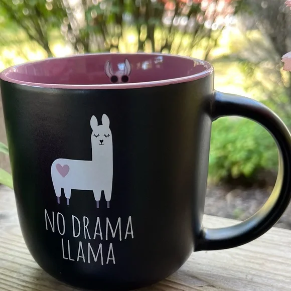 No Drama Llama New Graphic Black Ceramic Coffee/Beverage Mug - Picture 3 of 6